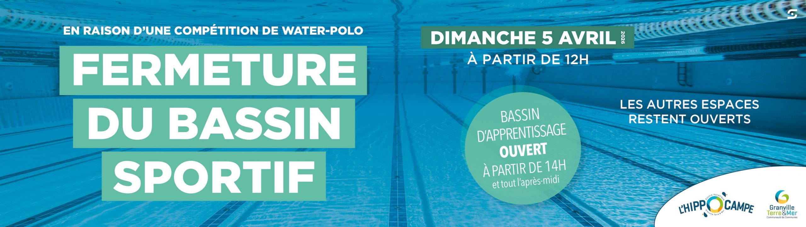 FERMETURE DU BASSIN SPORTIF