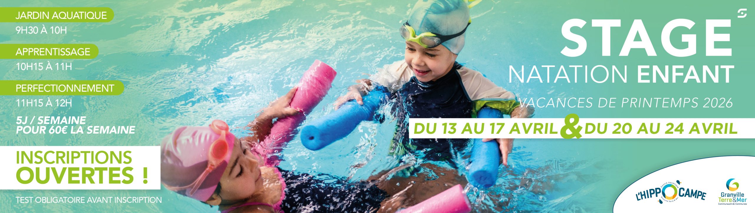 STAGE NATATION ENFANT VACANCES