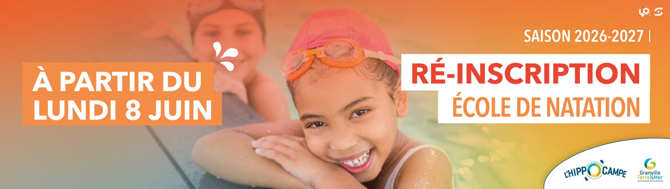 RÉ-INSCRIPTION ÉCOLE DE NATATION 2026-2027